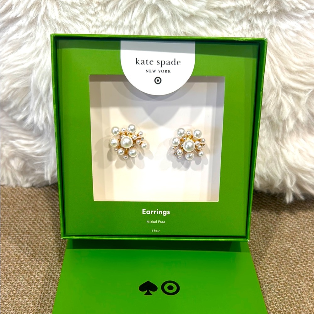 Kate Spade x Target Gold and Pearl Stud Earrings